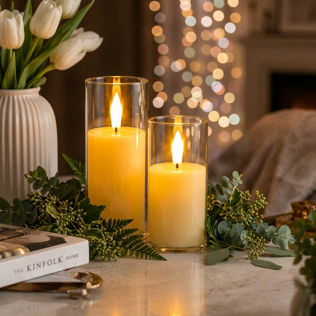 Dining table candles